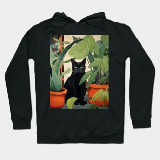 Purrfect Harmony: Cats and Plants Hoodie